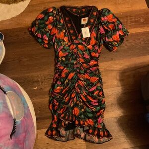 Farm Rio Lady Strawberry Mini Dress Size Small NWT